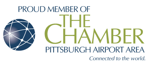 The Chamber Pittsburgh Airport Area logo representing the membership of mold testing company Bactronix in Moon, PA